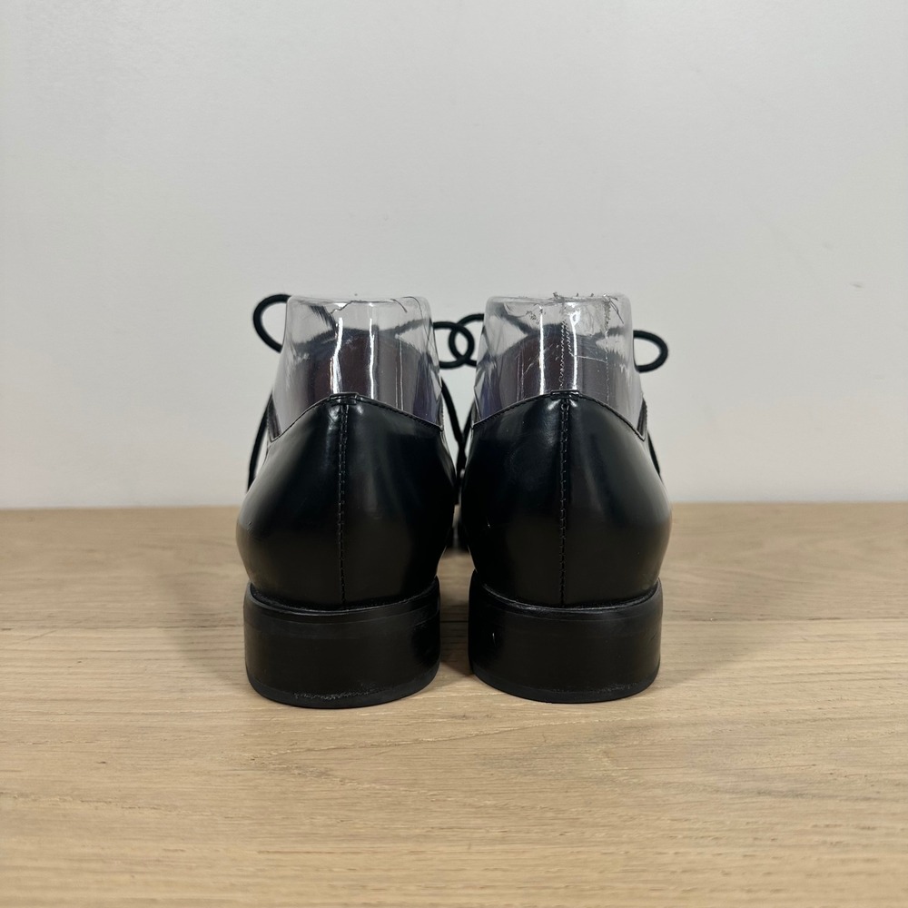 Jeffrey Campbell Great Moments Rossdale Oxfords Women 8 Black Leather Cutout - Picture 5 of 12